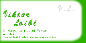 viktor loibl business card